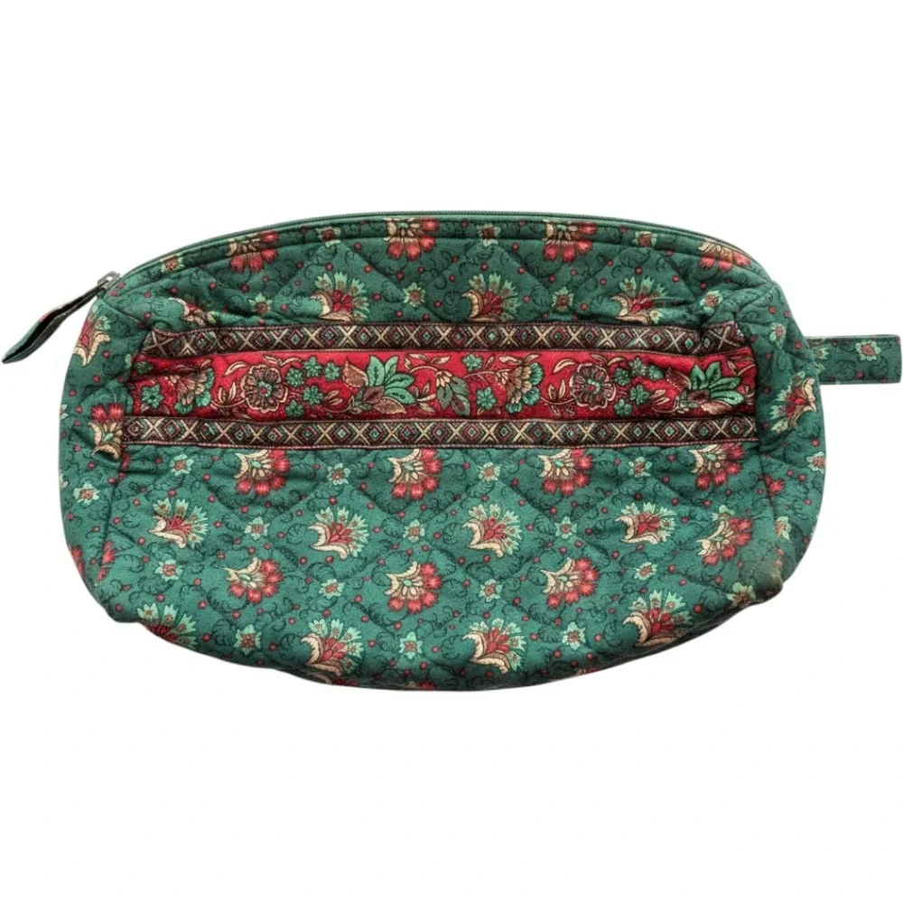 Vintage 90s Souleiado Cosmetic Bag Women Quilted Floral Provencal Made InFrance